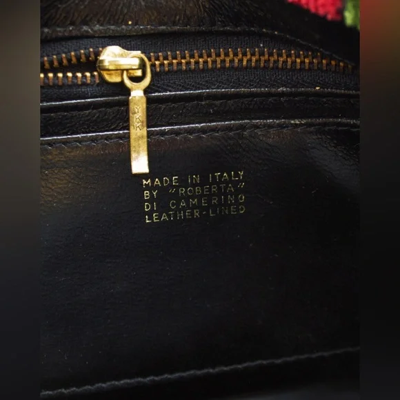 ROBERTA DI CAMERINO Velvet Stripe Bag Shoulder Bags